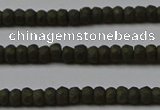 CPY810 15.5 inches 2*3mm faceted rondelle matte pyrite beads