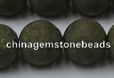 CPY821 15.5 inches 20mm round matte pyrite beads wholesale