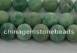 CQJ232 15.5 inches 8mm round matte Qinghai jade beads