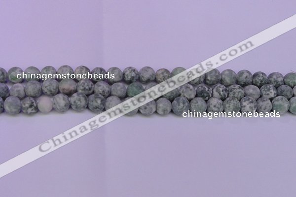 CQJ250 15.5 inches 4mm round matte Qinghai jade beads