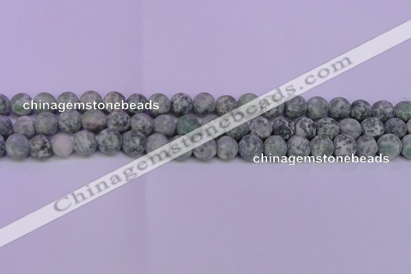 CQJ250 15.5 inches 4mm round matte Qinghai jade beads