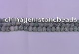 CQJ252 15.5 inches 8mm round matte Qinghai jade beads
