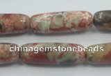 CRA09 15.5 inches 10*30mm cylinder natural rainforest agate beads