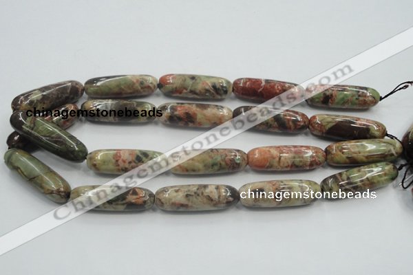 CRA10 15.5 inches 13*40mm cylinder natural rainforest agate beads