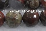 CRA107 15.5 inches 20mm faceted round rainforest agate beads