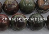 CRA117 15.5 inches 20mm round rainforest agate beads