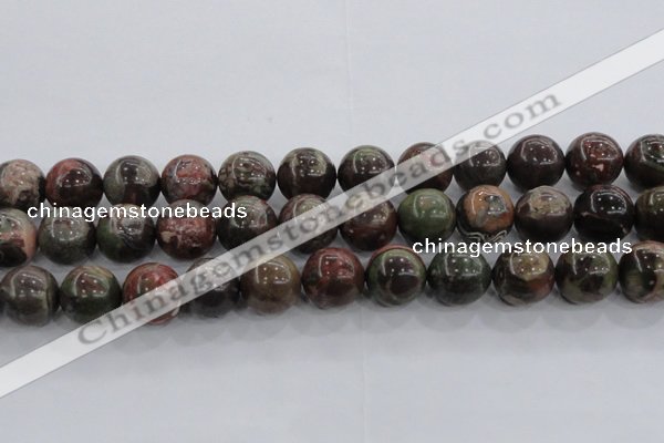 CRA117 15.5 inches 20mm round rainforest agate beads