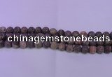 CRA121 15.5 inches 6mm round matte rainforest agate beads