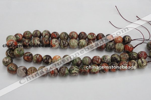 CRA152 15.5 inches 12mm round rainforest agate beads wholesale