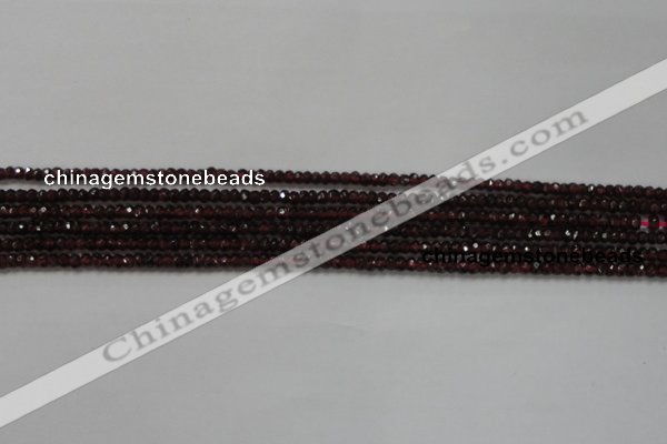 CRB100 15.5 inches 2*3.5mm faceted rondelle red garnet gemstone beads