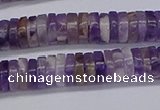 CRB1007 15.5 inches 2*6mm heishi dogtooth amethyst beads wholesale