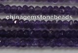 CRB101 15.5 inches 2.5*4mm faceted rondelle amethyst beads