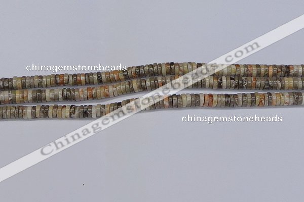 CRB1010 15.5 inches 2*4mm heishi chrysanthemum agate beads