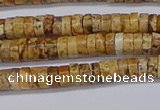 CRB1015 15.5 inches 2*4mm heishi picture jasper beads wholesale