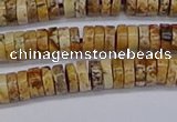 CRB1016 15.5 inches 2*5mm heishi picture jasper beads wholesale