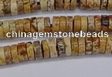 CRB1016 15.5 inches 2*5mm heishi picture jasper beads wholesale