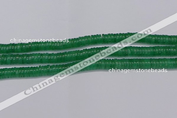 CRB1032 15.5 inches 2*6mm heishi green aventurine beads wholesale