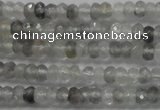 CRB105 15.5 inches 2.5*4mm faceted rondelle cloudy quartz beads