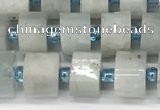 CRB1050 15.5 inches 4*6mm - 5*6mm faceted tyre aquamarine beads