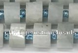 CRB1051 15.5 inches 5*8mm - 6*8mm faceted tyre aquamarine beads