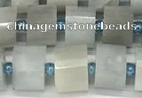 CRB1052 15.5 inches 7*9mm - 8*10mm faceted tyre aquamarine beads