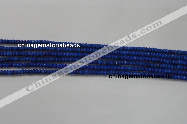 CRB106 15.5 inches 2.5*4mm faceted rondelle dyed turquoise beads