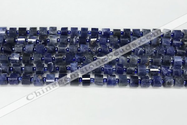 CRB1072 15.5 inches 4*6mm - 5*6mm faceted tyre sodalite beads