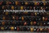 CRB108 15.5 inches 2.5*4mm faceted rondelle red & yellow tiger eye beads