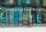 CRB1083 15.5 inches 5*20mm - 6*22mm faceted heishi ocean agate beads