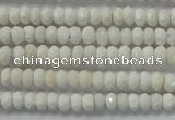 CRB109 15.5 inches 2.5*4mm faceted rondelle white agate beads