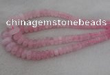 CRB1100 15.5 inches 5*8mm - 9*18mm rondelle rose quartz beads