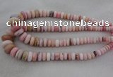 CRB1106 15.5 inches 5*8mm - 9*18mm rondelle pink opal beads