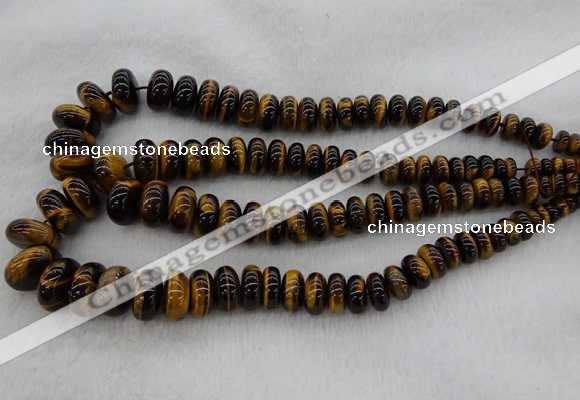 CRB1115 15.5 inches 5*8mm - 9*18mm rondelle tiger eye beads