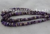 CRB1122 15.5 inches 5*8mm - 9*18mm faceted rondelle dogtooth amethyst beads