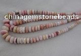 CRB1126 15.5 inches 5*8mm - 9*18mm faceted rondelle pink opal beads