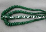 CRB1127 15.5 inches 5*8mm - 9*18mm faceted rondelle green aventurine beads