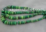 CRB1128 15.5 inches 5*8mm - 9*18mm faceted rondelle grass agate beads