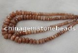 CRB1131 15.5 inches 5*8mm - 9*18mm faceted rondelle moonstone beads