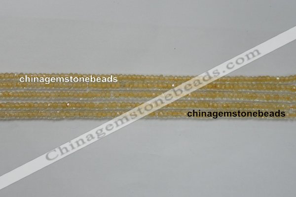 CRB114 15.5 inches 3*4.5mm faceted rondelle citrine gemstone beads