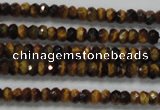 CRB116 15.5 inches 3*5mm faceted rondelle yellow tiger eye beads