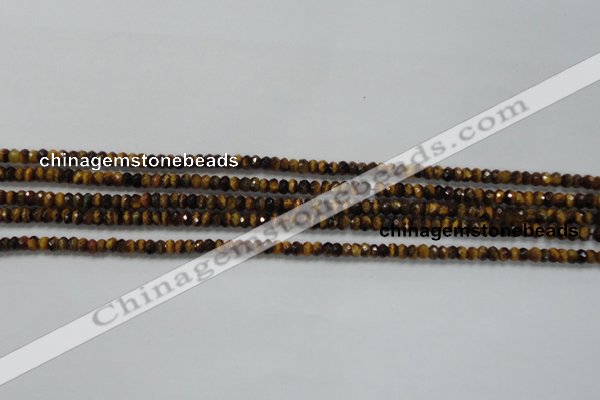 CRB116 15.5 inches 3*5mm faceted rondelle yellow tiger eye beads