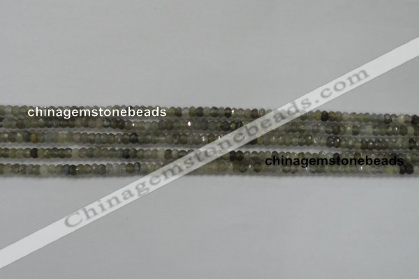 CRB118 15.5 inches 3*5mm faceted rondelle labradorite beads