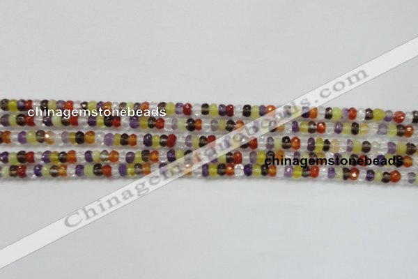 CRB120 15.5 inches 3*5mm faceted rondelle mixed quartz beads