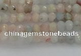 CRB1201 15.5 inches 3*4mm faceted rondelle morganite beads