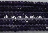 CRB121 15.5 inches 4*6mm faceted rondelle amethyst beads