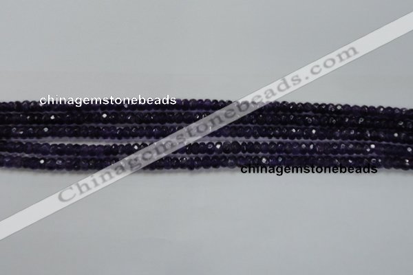 CRB121 15.5 inches 4*6mm faceted rondelle amethyst beads