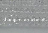 CRB1210 15.5 inches 4*6mm faceted rondelle white crystal beads