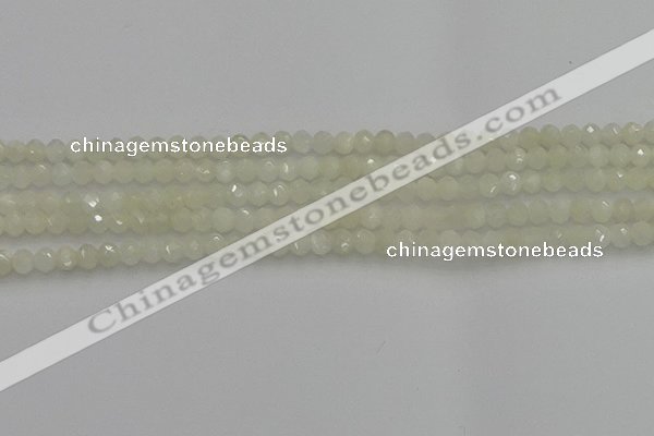 CRB1211 15.5 inches 4*6mm faceted rondelle white moonstone beads