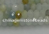 CRB1212 15.5 inches 4*6mm faceted rondelle aquamarine beads