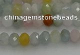 CRB1213 15.5 inches 4*6mm faceted rondelle morganite beads